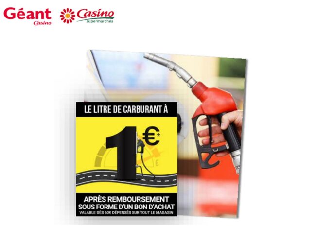 Les Enseignes Casino : 1€ le litre de carburant les 18 et 19 mars prochains