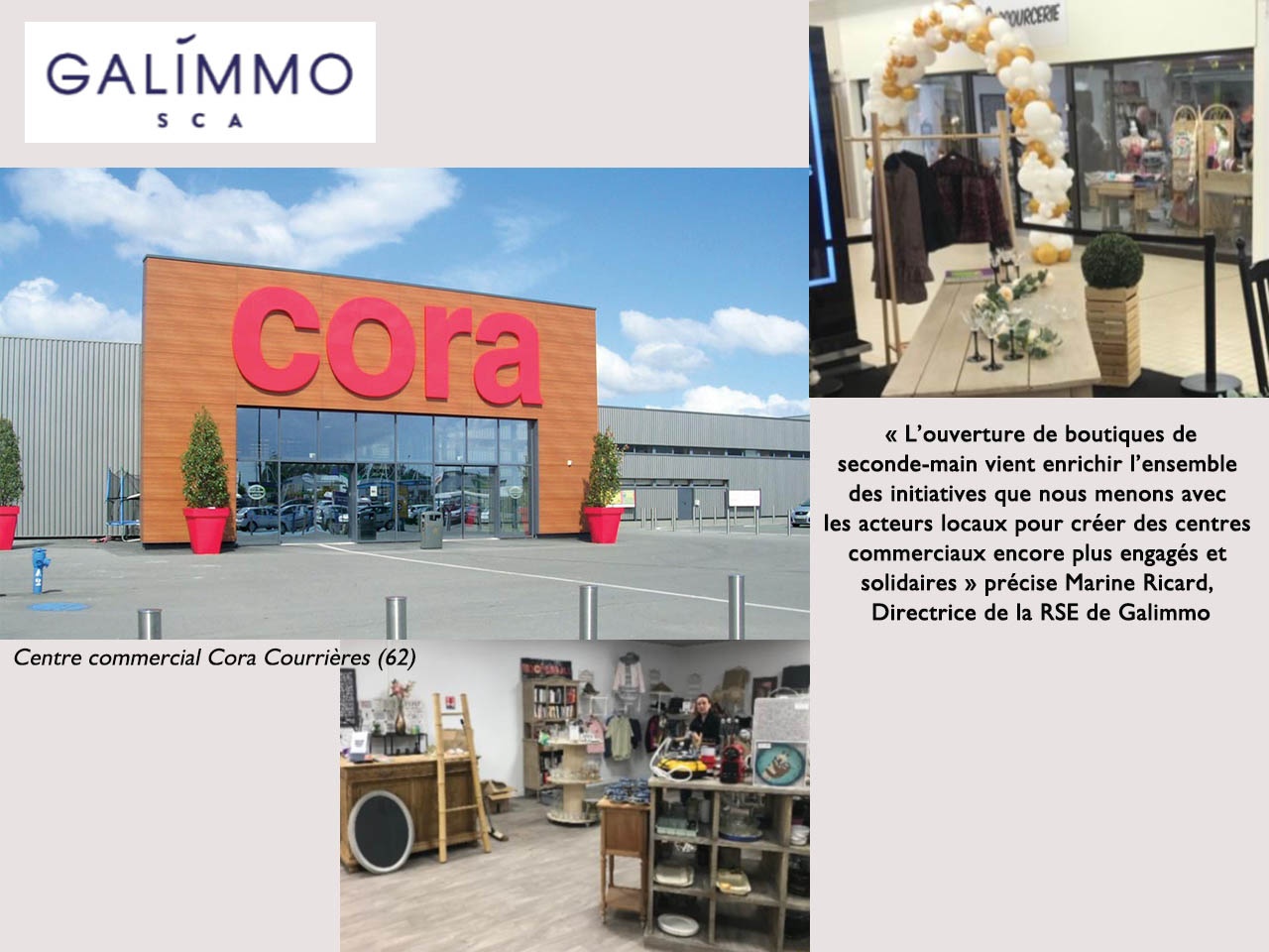 Galimmo SCA annonce l’ouverture d’une Ressourcerie au sein du Centre commercial Cora Courrières (62)