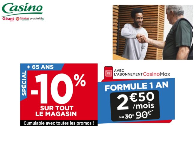 Pouvoir d’achat : Les Enseignes Casino lancent une formule d’abonnement spécifique pour les personnes de + de 65 ans