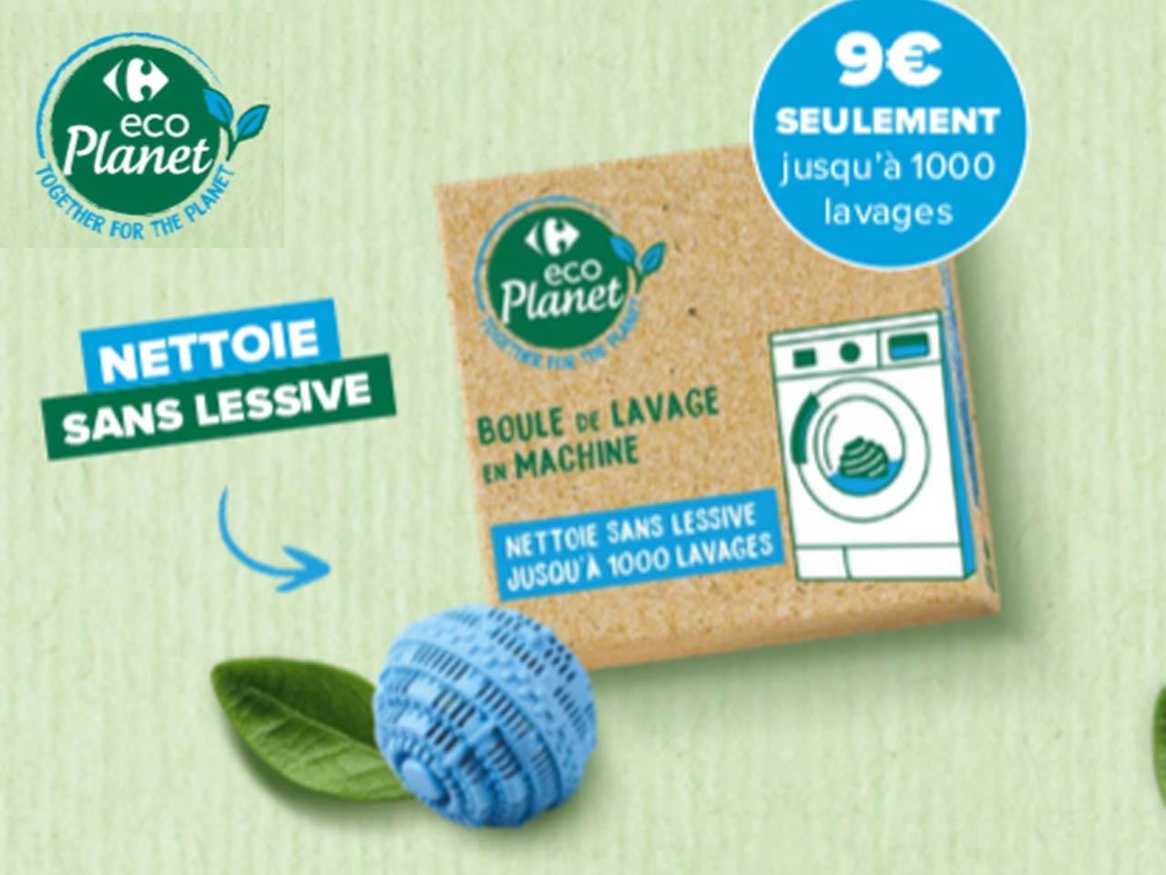 Carrefour lance la première boule de lavage