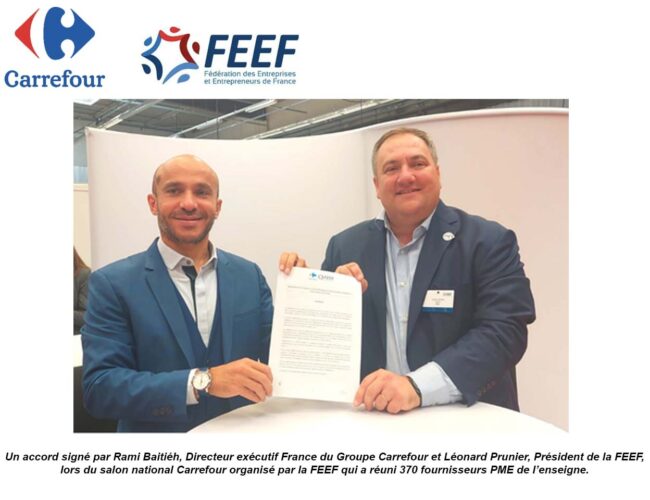 Carrefour et la FEEF signent un nouvel accord sur les pénalités logistiques pour les TPE/PME/ETI