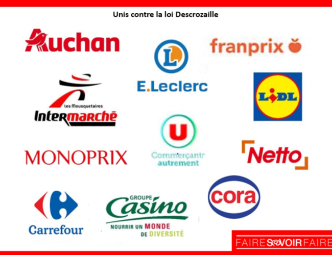 11 enseignes de distribution s’unissent contre la loi Descrozaille et son impact sur l’inflation