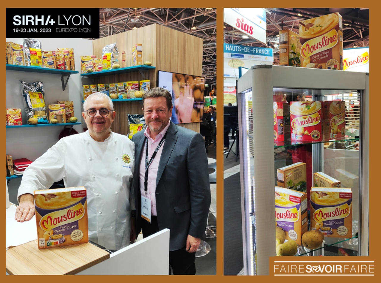 Mousline tient son propre stand au cœur de Sirha Lyon, le salon international de la gastronomie