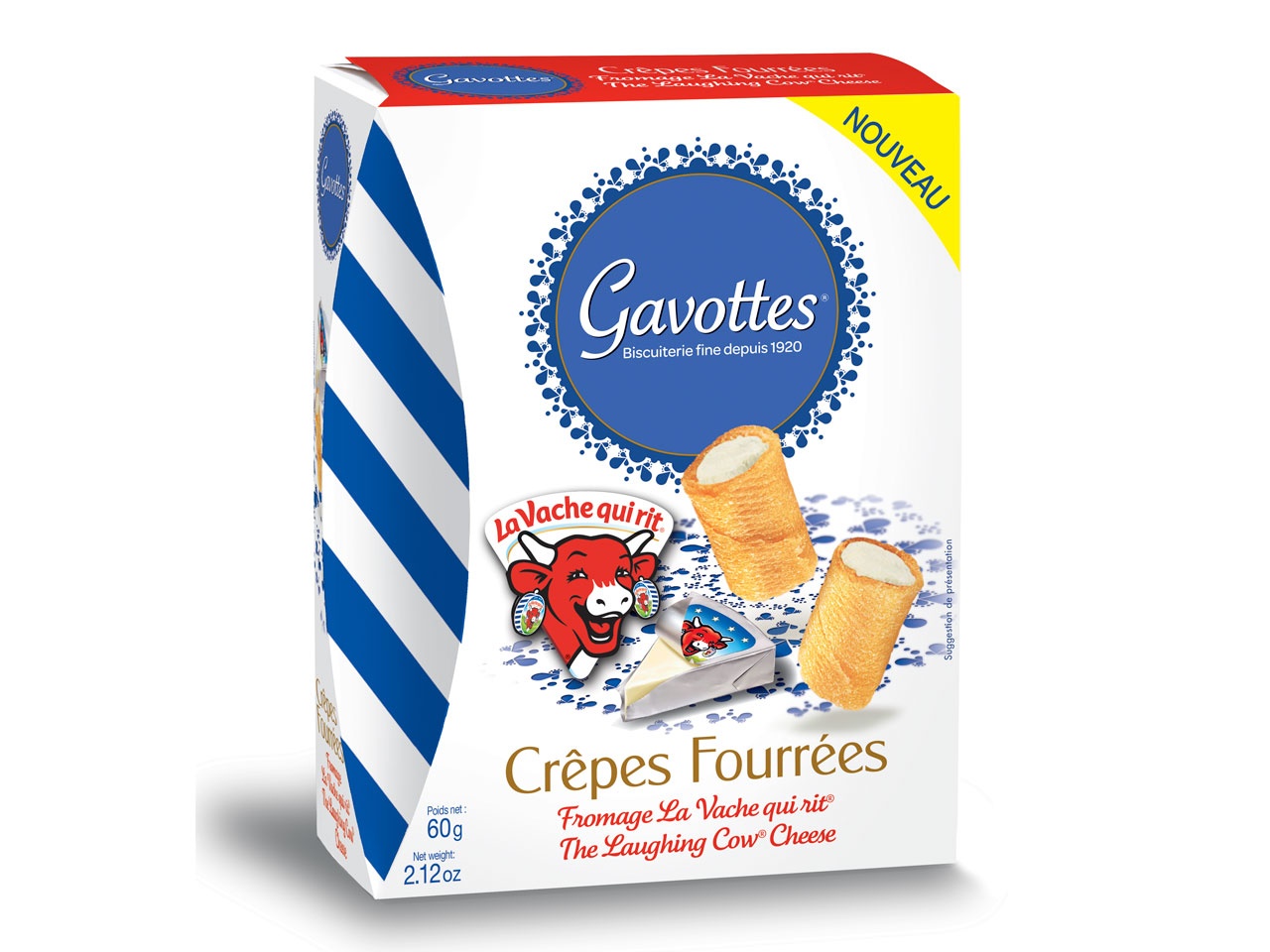 Gavottes fourrées à  la vache qui rit