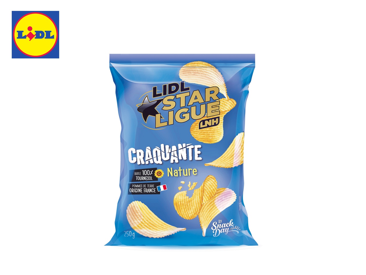 Lidl habille les chips de sa marque Snack Day en supporter