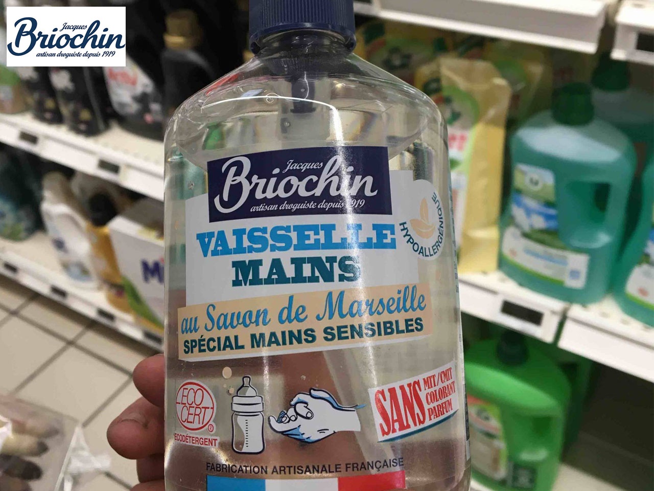 Jacques Briochin lance son nouveau produit « vaisselle & mains au savon de Marseille »