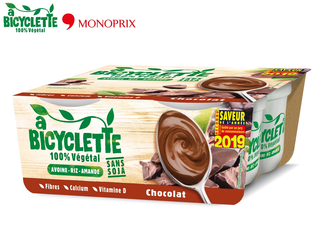 A Bicyclette, marque de desserts végétaux disponible chez Monoprix