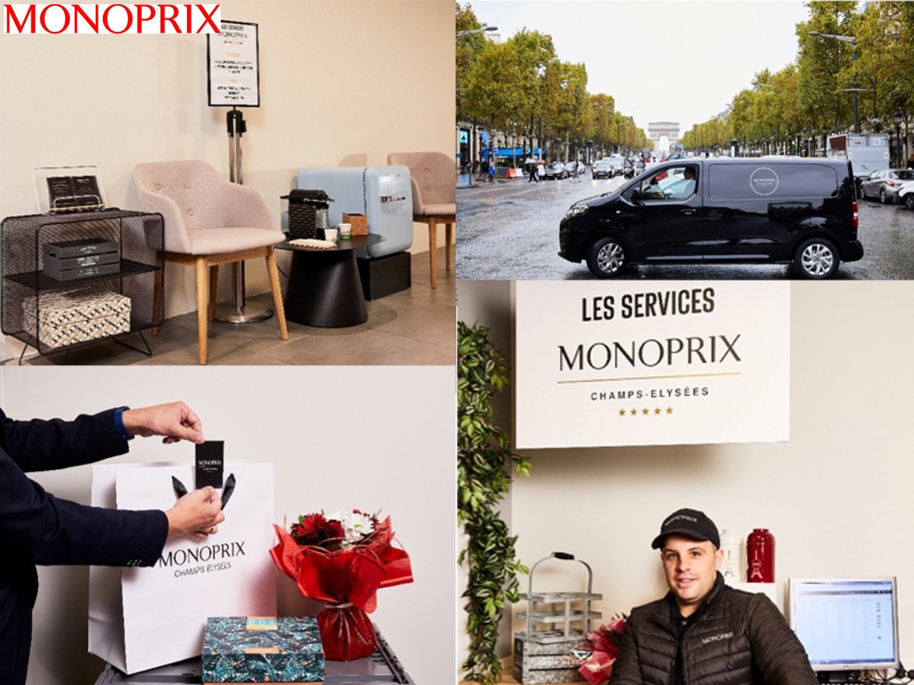Monoprix lance un service de livraison à  domicile 5 étoiles pour son magasin des Champs-Elysées