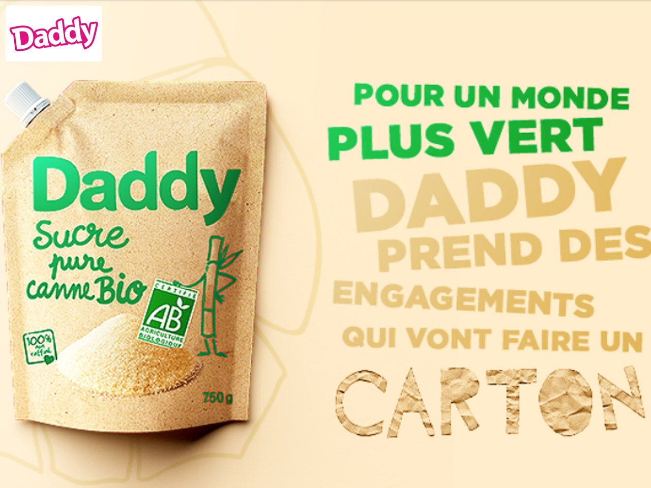 Daddy : le sucre préfère le Kraft au plastique