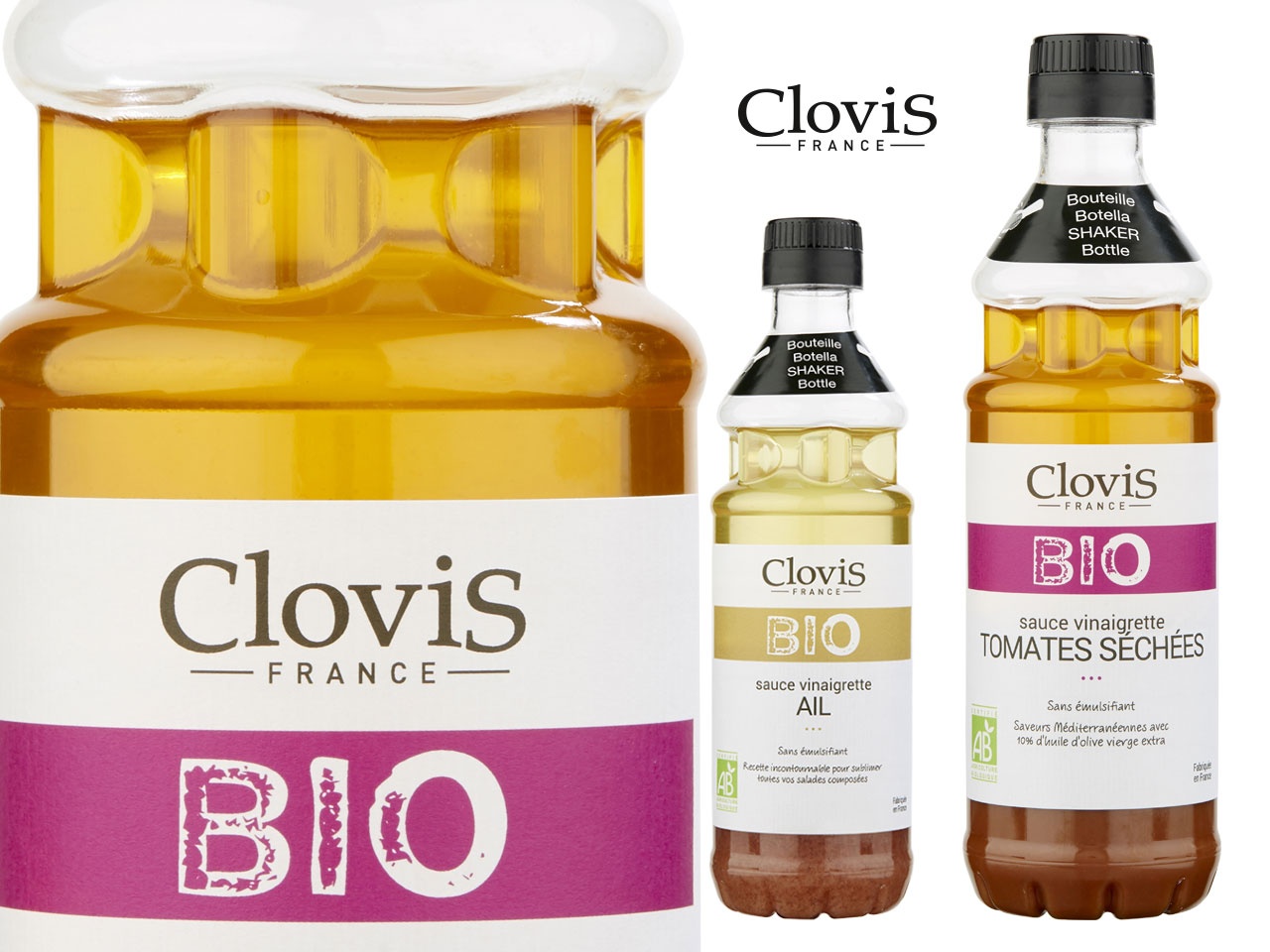 Trois vinaigrettes bio chez Clovis