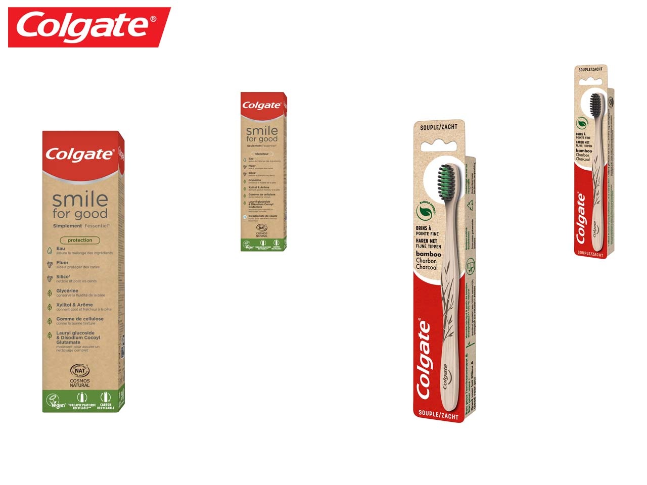 Colgate : Smile for Good, les nouveaux dentifrices avec 99,7% d’ingrédients naturels