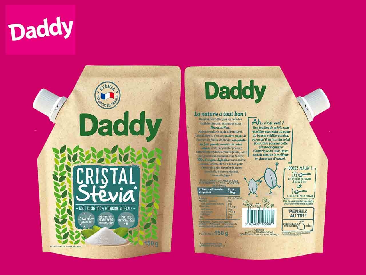 Daddy présente sa dernière innovation, Cristal Stevia, et ses nouveaux emballages écologiques