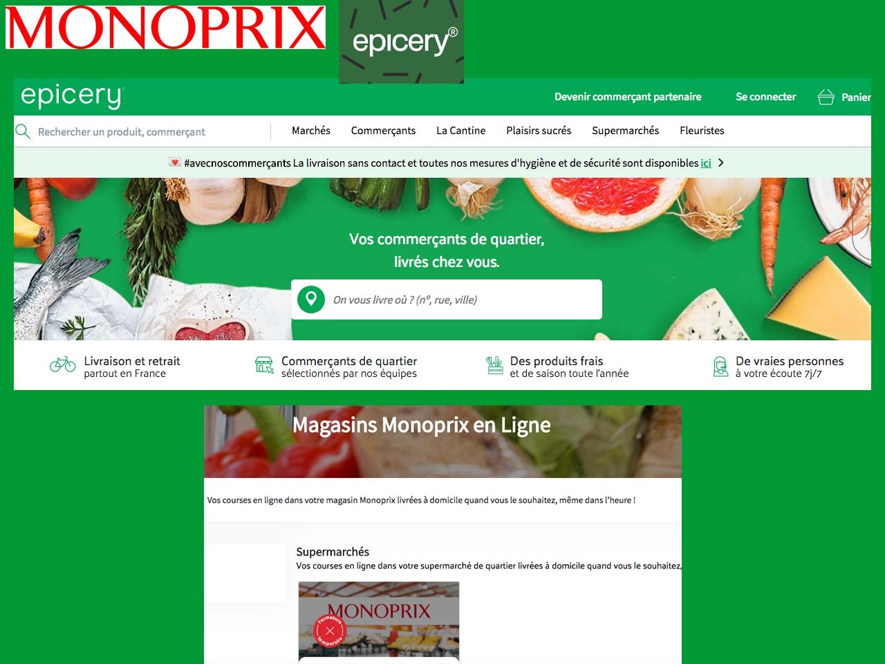 Monoprix & Epicery étendent leur collaboration pour accélérer la digitalisation des commerces de centre-ville