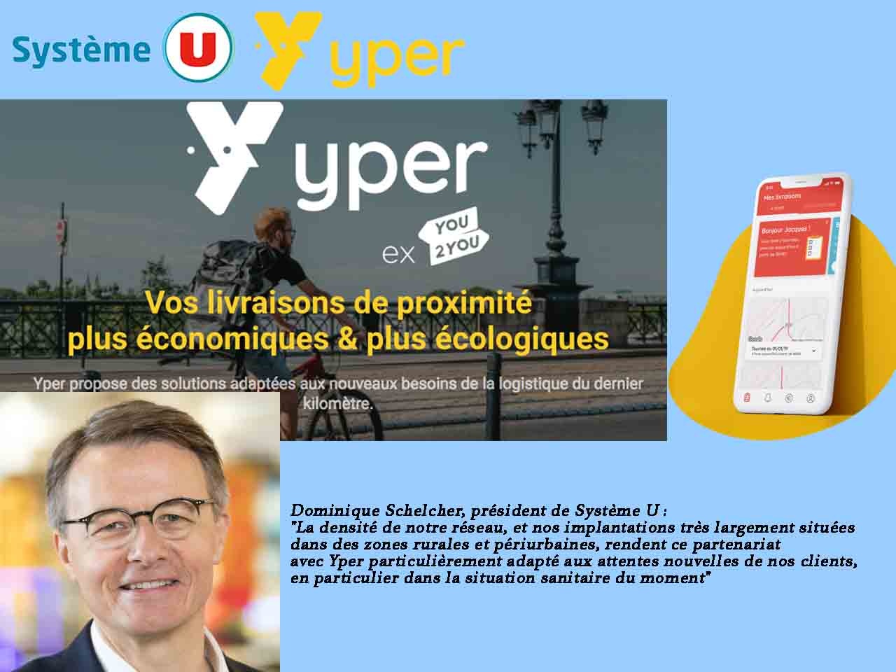 Système U complète son offre de livraison collaborative à domicile avec Yper