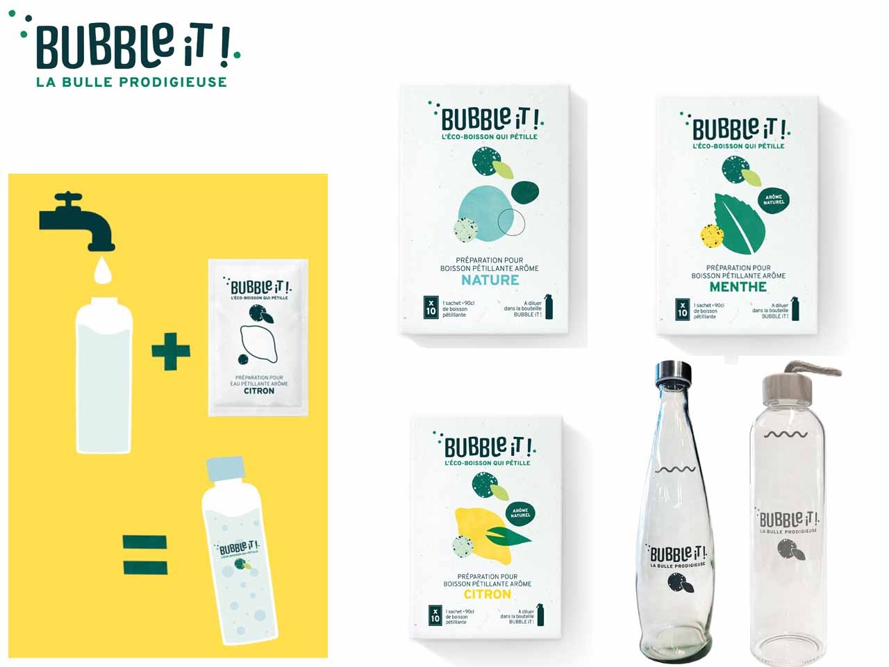 BUBBLe iT! transforme l’eau du robinet en une boisson pétillante, saine et écologique !