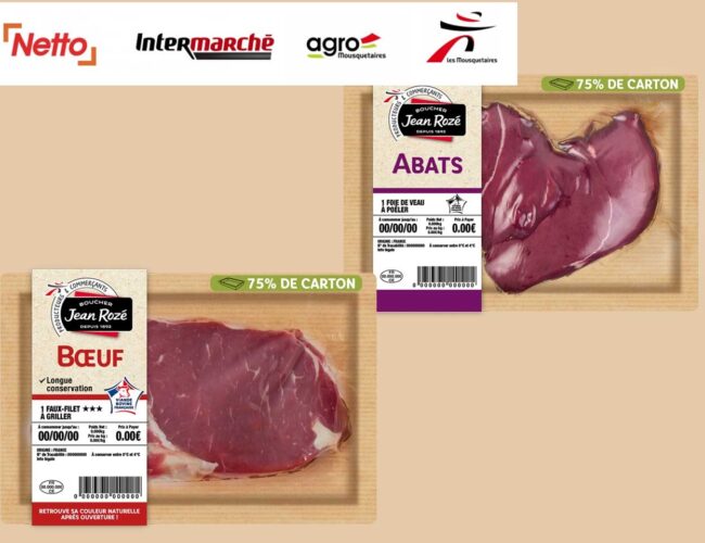 Les enseignes alimentaires du Groupement Les Mousquetaires ainsi qu’Agromousquetaires lancent un nouvel emballage responsable pour 31 références de viande