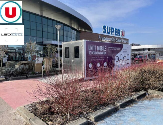 Le Super U de Franqueville-Saint-Pierre met à disposition des chariots 100 % décontaminés grâce à Lab’Science