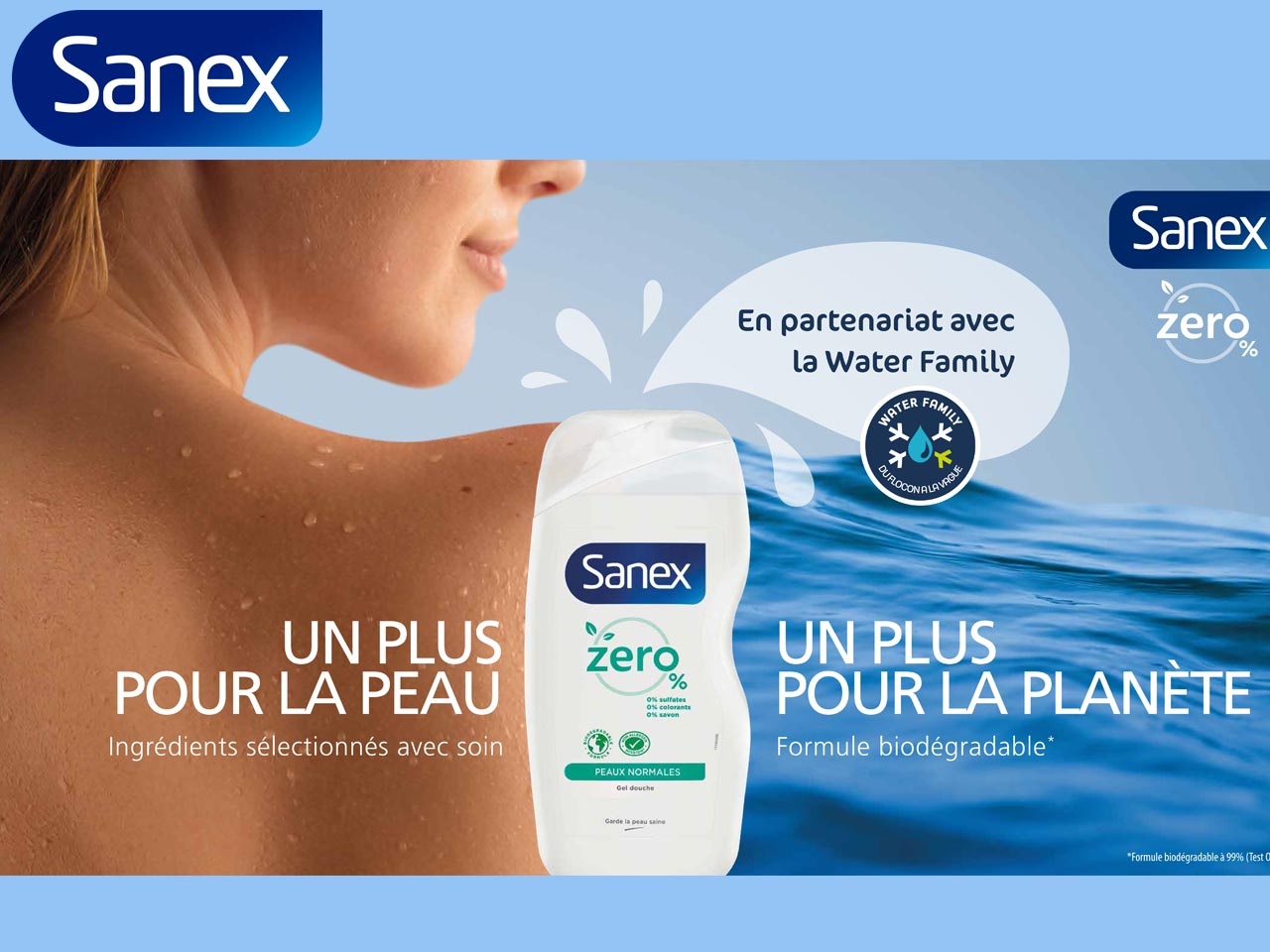 Sanex Zéro% renouvelle son partenariat et soutient à nouveau l’association française Water Family