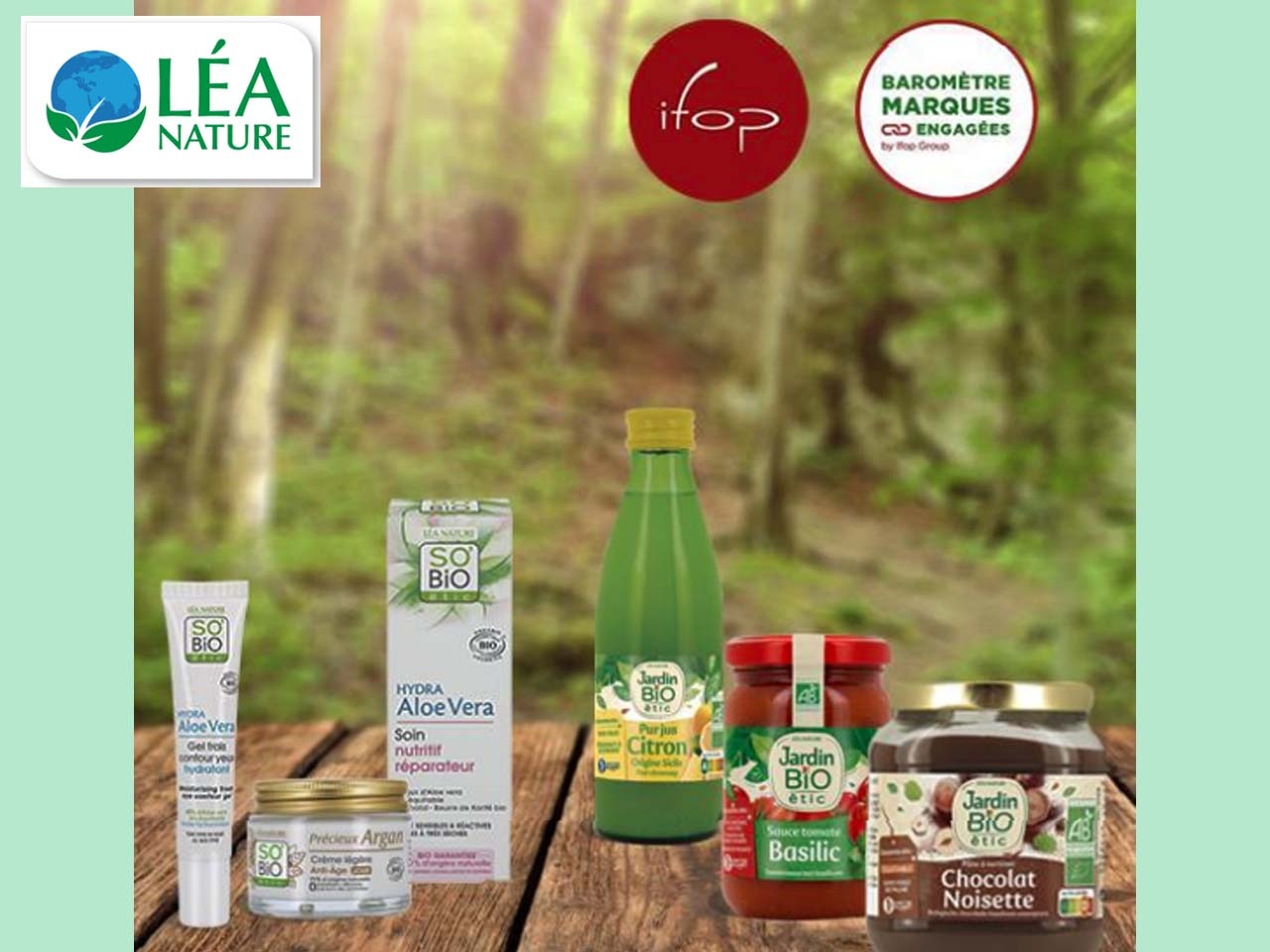 SO’BiO étic® et Jardin BiO étic (Léa Nature), reconnues parmi les plus engagées par les Français