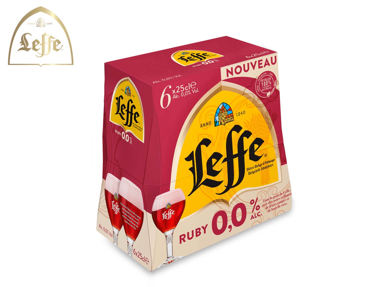 Leffe lance Leffe Ruby 0.0%, une bière sans alcool et sans compromis sur le goût !