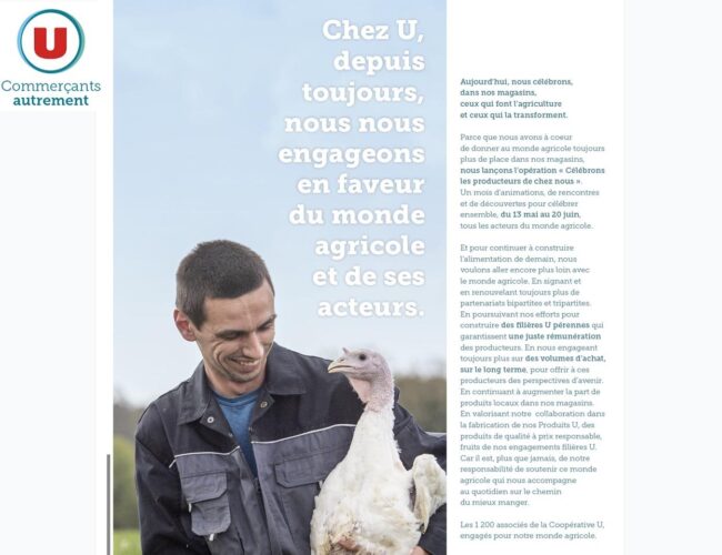 “Célébrons les producteurs de chez nous” : Système U réaffirme son soutien aux agriculteurs français