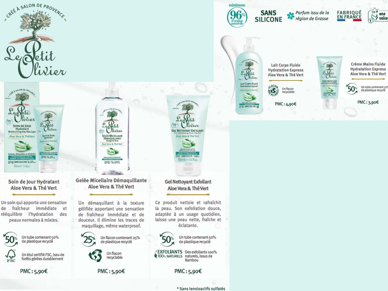 Le Petit Olivier dévoile Aloe Vera & Thé Vert, sa nouvelle gamme de Soins Visage et Corps