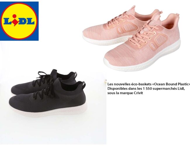 Lidl dévoile ses premières éco-baskets conçues, à partir de plastique retrouvé sur les plages