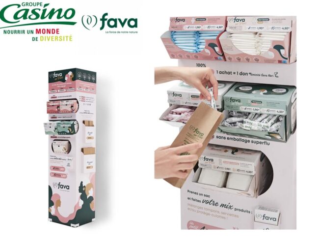 Le groupe Casino déploie la première offre de protections féminines en vrac avec la start-up FAVA