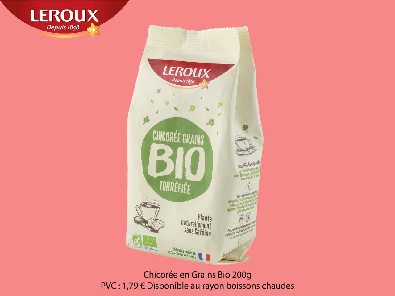 LEROUX lance la Chicorée en Grains Bio et renforce sa gamme bio