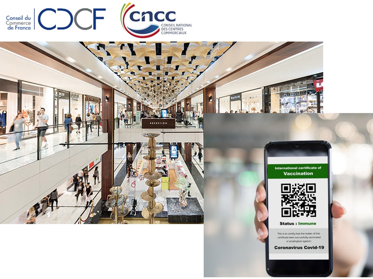 Le CNCC s’associe au CDCF et demande le retrait de l’obligation de passe sanitaire conditionnant l’accès aux centres commerciaux