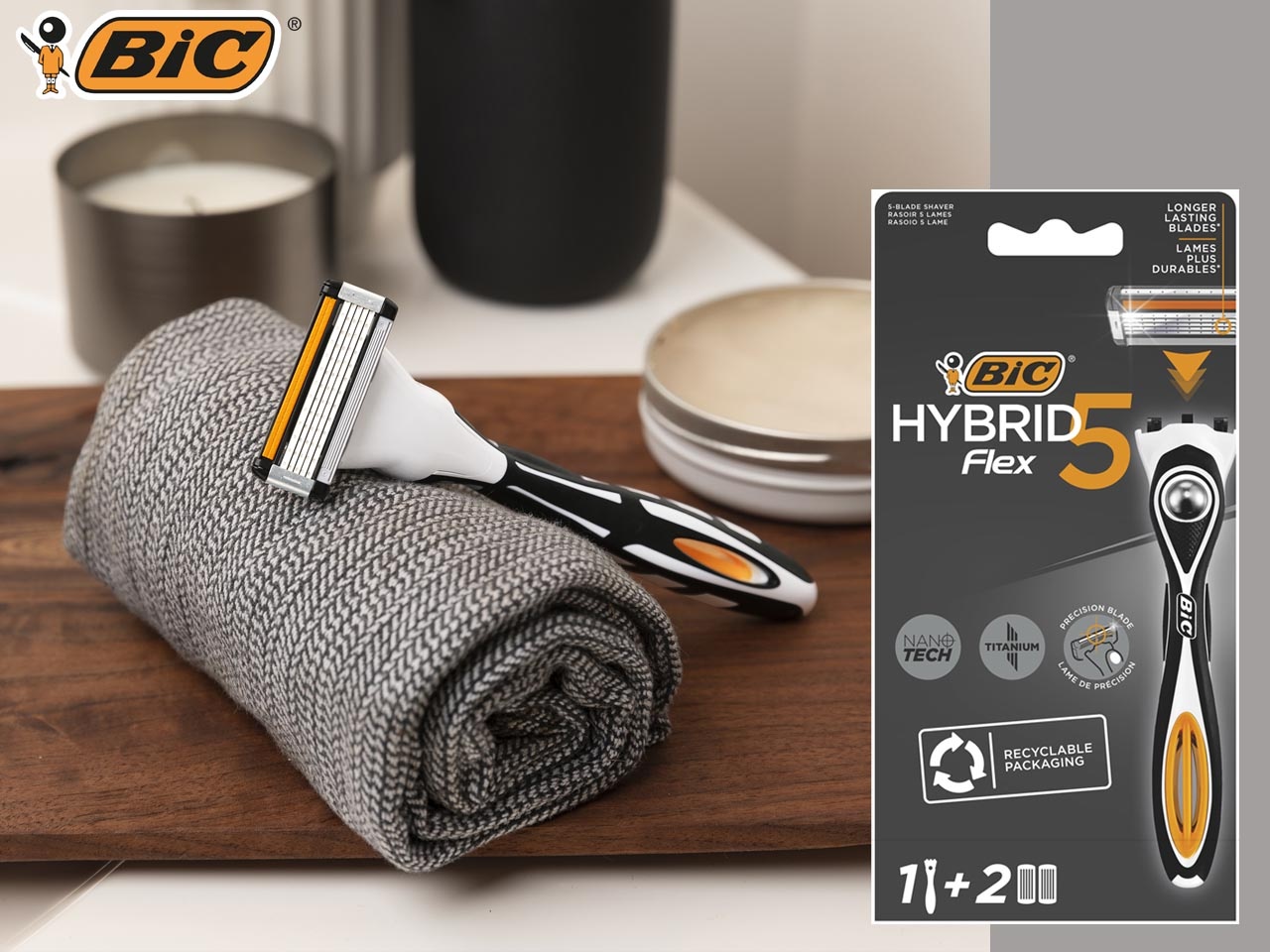 BIC lance ses rasoirs Hybrid 5 Flex et Click 3 Soleil Sensitive, ses premiers rasoirs dotés de recharges