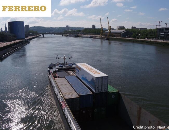 Ferrero accélère sa stratégie de transport responsable avec l’inauguration d’une liaison fluviale de marchandises sur l’axe Seine