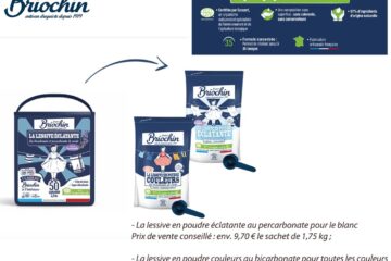 Coup d’éclat au rayon lessives : Briochin lance des poudres labellisées Ecocert & fabriquées en France