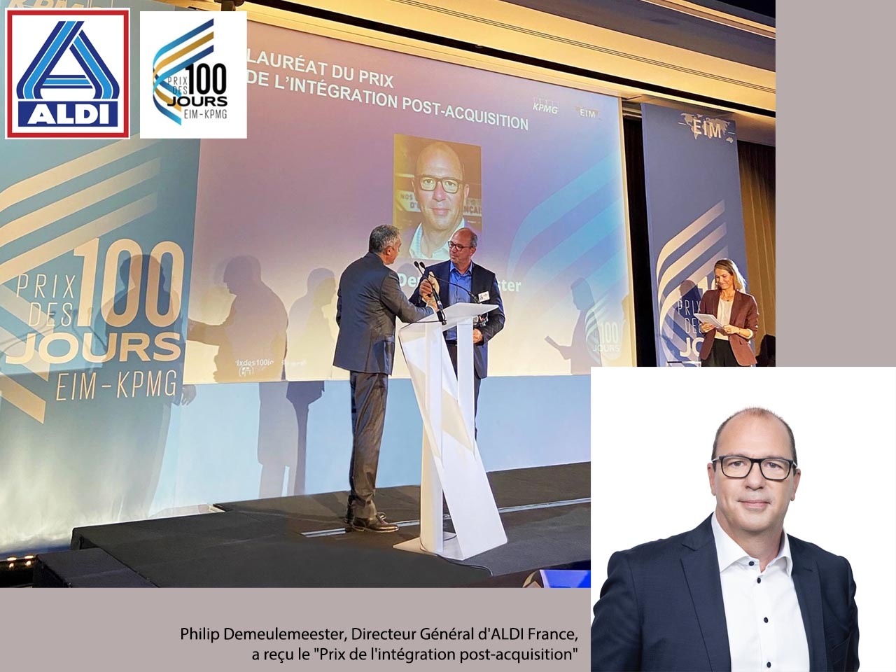 Philip Demeulemeester, Directeur général d’Aldi France, est Lauréat du « Prix des 100 jours EIM – KPMG »