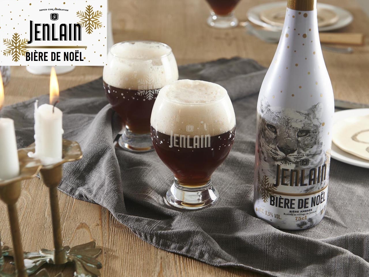 JENLAIN présente sa nouvelle bière de Noël, à l’effigie de la panthère des neiges