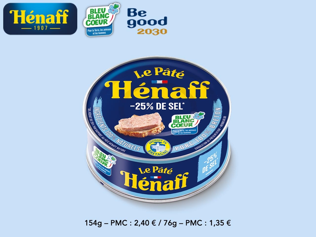 Le Pâté Hénaff se décline dans une nouvelle recette allégée en sel