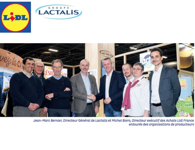 Lidl et Lactalis France annoncent un accord tripartie majeur sur + de 220 millions de litres de lait