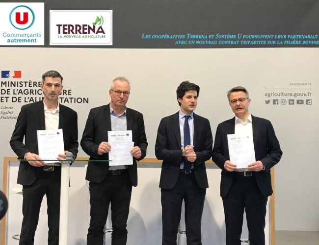Terrena et Système U signent un nouveau contrat tripartite sur la filière bovine