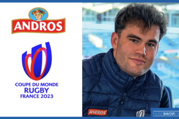 Pour la Coupe du Monde de rugby 2023, Damien Penaud devient Ambassadeur d’Andros