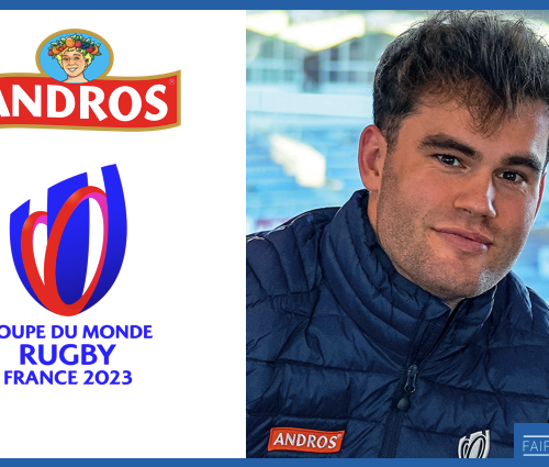 Pour la Coupe du Monde de rugby 2023, Damien Penaud devient Ambassadeur d’Andros