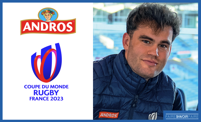 Pour la Coupe du Monde de rugby 2023, Damien Penaud devient Ambassadeur d’Andros