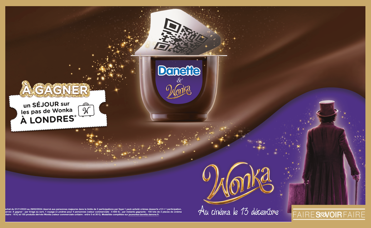 Le goût iconique de Danette s’associe à l’univers magique du film Wonka