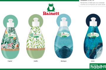 Rainett lance une gamme de flacons design rechargeables pour le liquide vaisselle mains