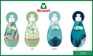 Rainett lance une gamme de flacons design rechargeables pour le liquide vaisselle mains