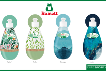 Rainett lance une gamme de flacons design rechargeables pour le liquide vaisselle mains