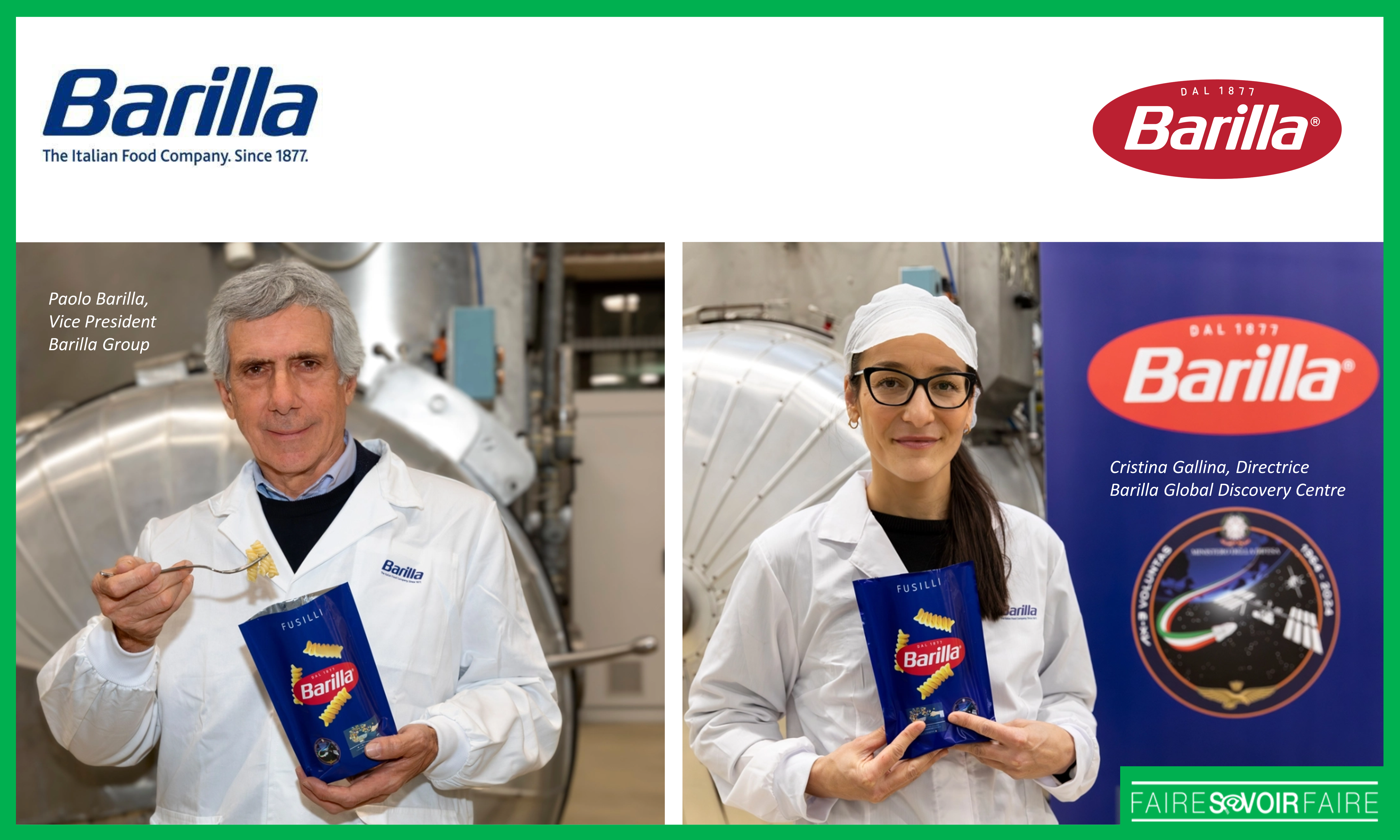 Les pâtes Barilla rejoignent la Station Spatiale Internationale