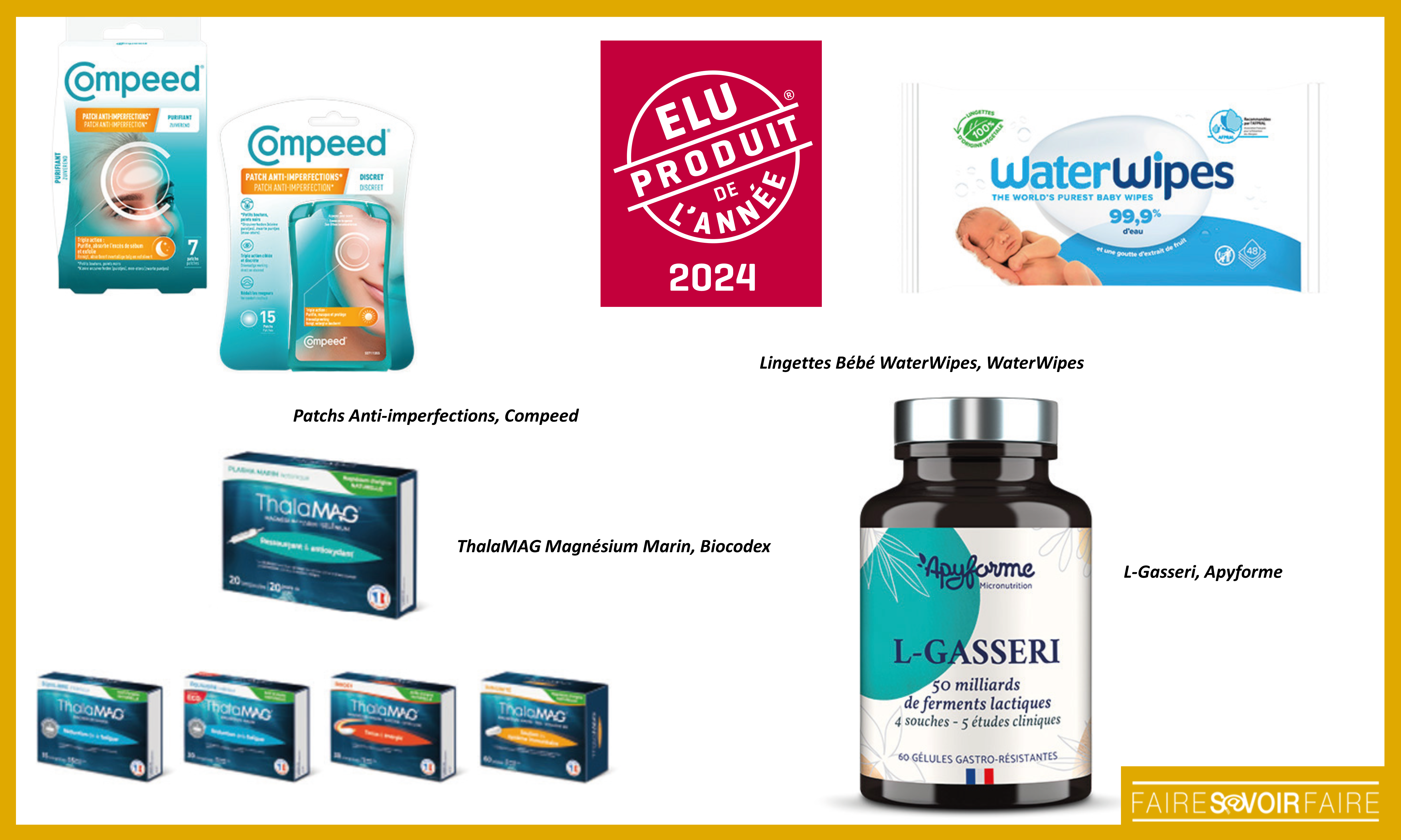 «Élu Produit de l’Année 2024» : des produits de ThalaMAG, Apyforme, Compeed et WaterWipes mis à l’honneur