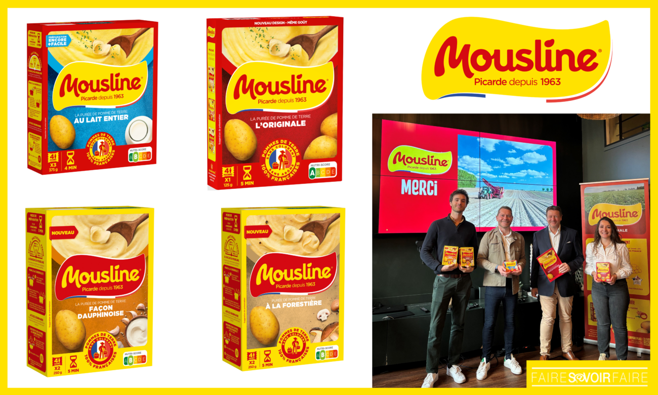 Mousline poursuit sa relance, avec une identité et des packagings modernisés