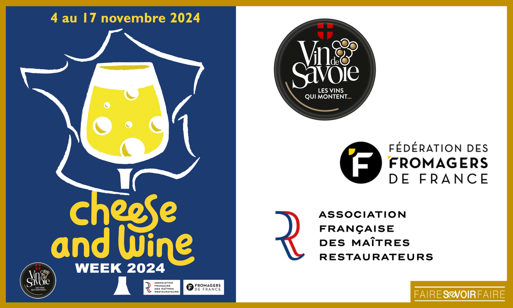 Rejoignez la Cheese & Wine Week, du 4 au 17 novembre, pour profiter d’une belle animation et d’une visibilité nationale