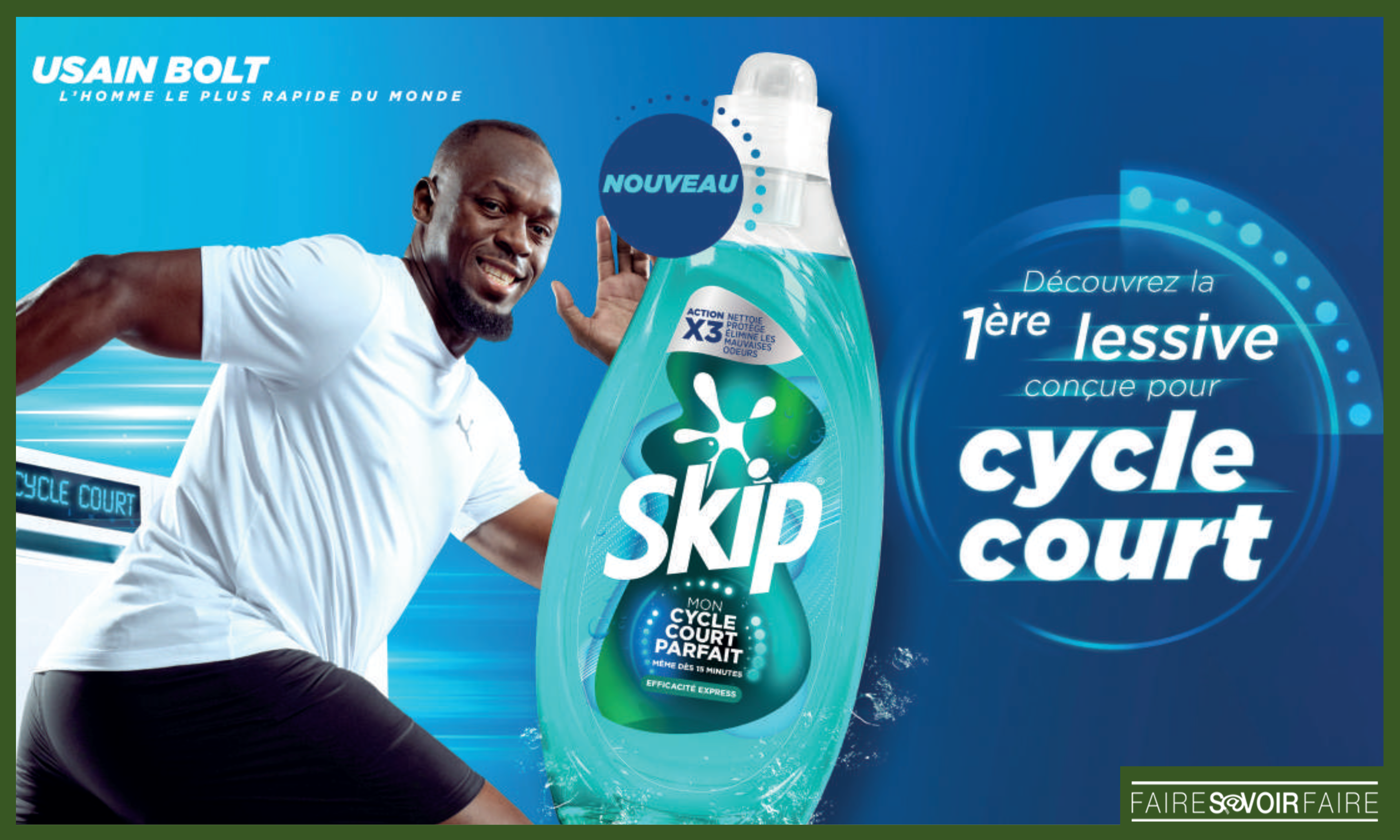 Avec Mon Cycle Court Parfait, Skip propose des lessives spécialement conçues pour le cycle court